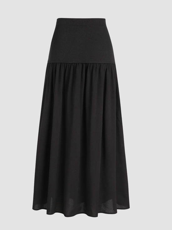 Dresses & Skirts - CIDER Mid Waist Solid Ruffle Maxi Skirt NWT SIZE M